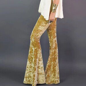 Girl on a Vine Me and Bobby McGee Velvet Flares Size XS